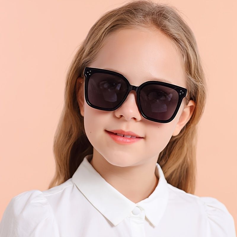 Jenter Casual Silikon Polariserte Solbriller Uv-beskyttelse Stor Innfatning Briller For Utendørs Reiser
