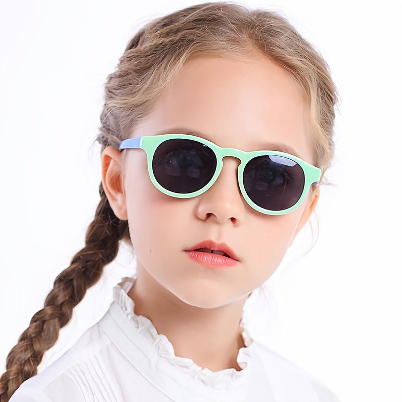 Jenter Polariserte Silikonsolbriller Uv-beskyttelse Solbriller Med Liten Innfatning For Utendørs Fotturer Og Reiser