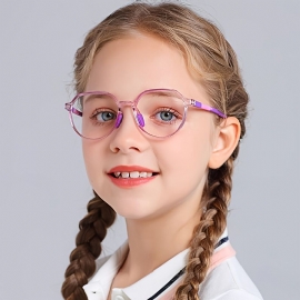 Ultralett Polygonal Tr90 Flatbrilleinnfatning For Barn For Gutter Jenter