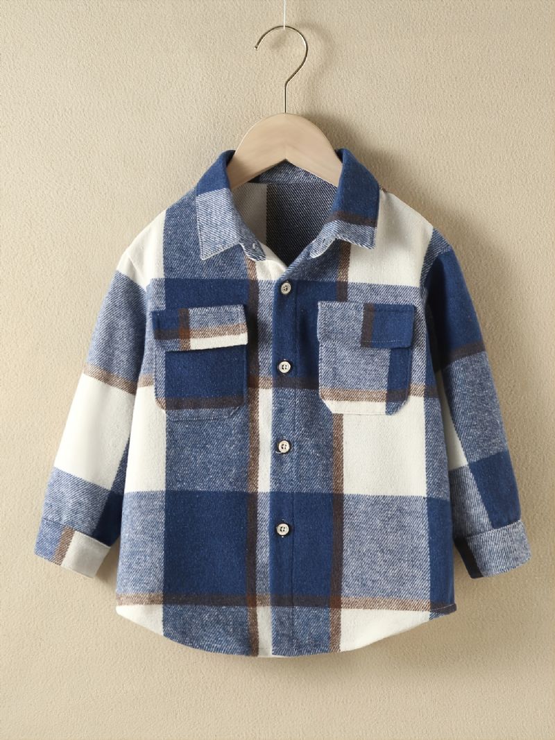 Baby Barn Fargerike Rutete Collared Langermet Button-down Skjorter Gutter Jenter