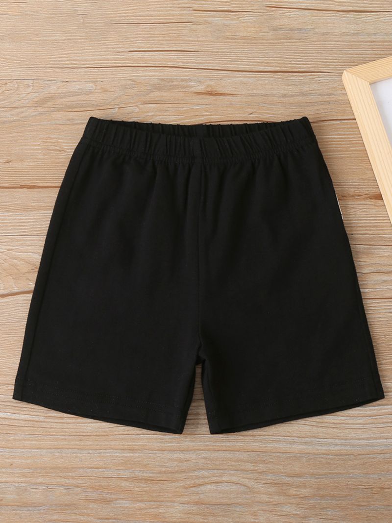 Baby Gutter Casual Tegneserie Løvetrykk T-skjorte Og Solid Shortssett