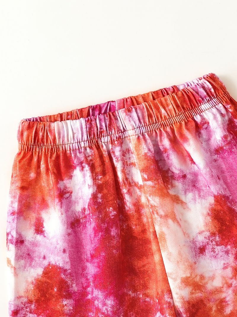 Gutter Casual Tie Dye Sett Med Kortermet T-skjorte Og Shorts For Utendørs Strand