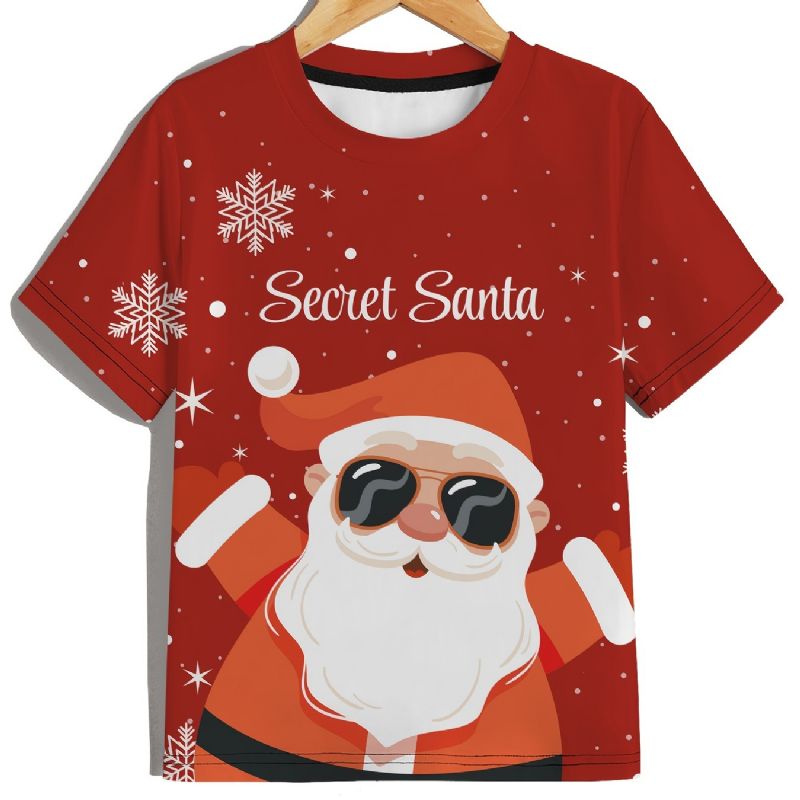 Gutter Jenter T-skjorte Med Julegrafikk