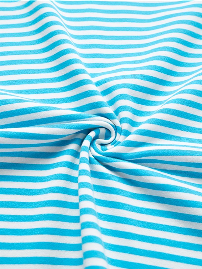 Jiahong Baby Langermet T-skjorte Stripete Høyhalset Topp For Gutter Jenter Barneklær