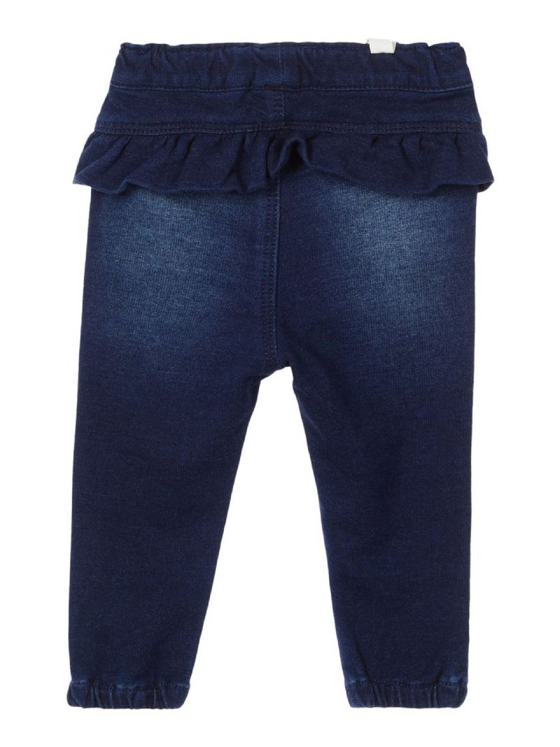 Baby Jenter Casual Myke Jeans Little Bird Flower Brodert Blondebukser Barneklær