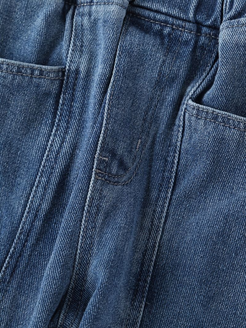 Barn Tenåringer Jenter Jeans Med Elastisk Linning Og Lommer