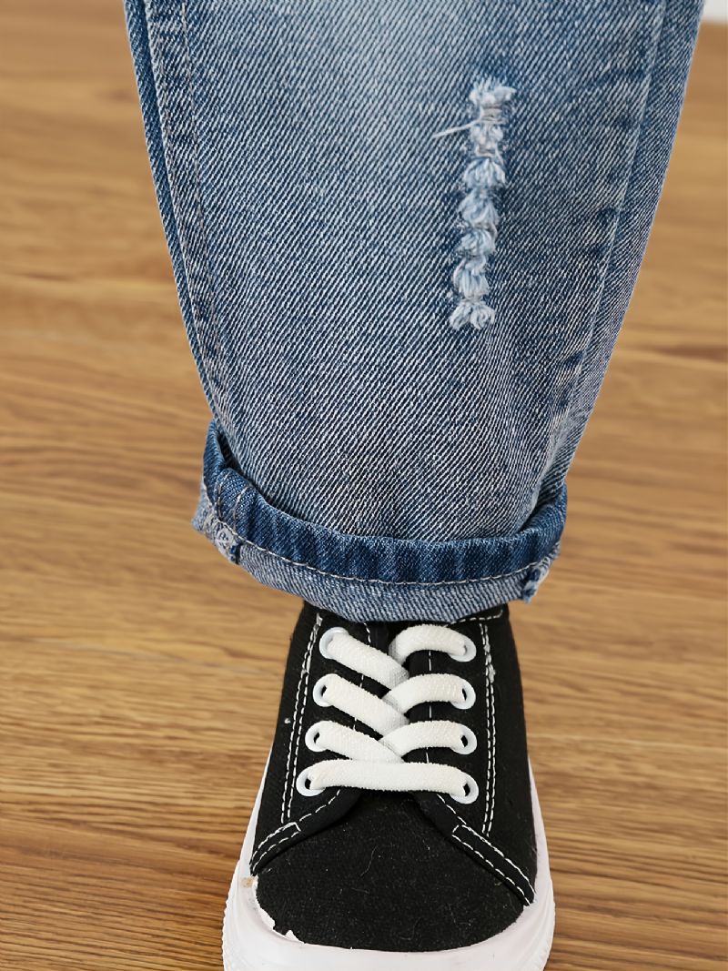 Barne Denim Casual Ripped Jeans Vår Høst