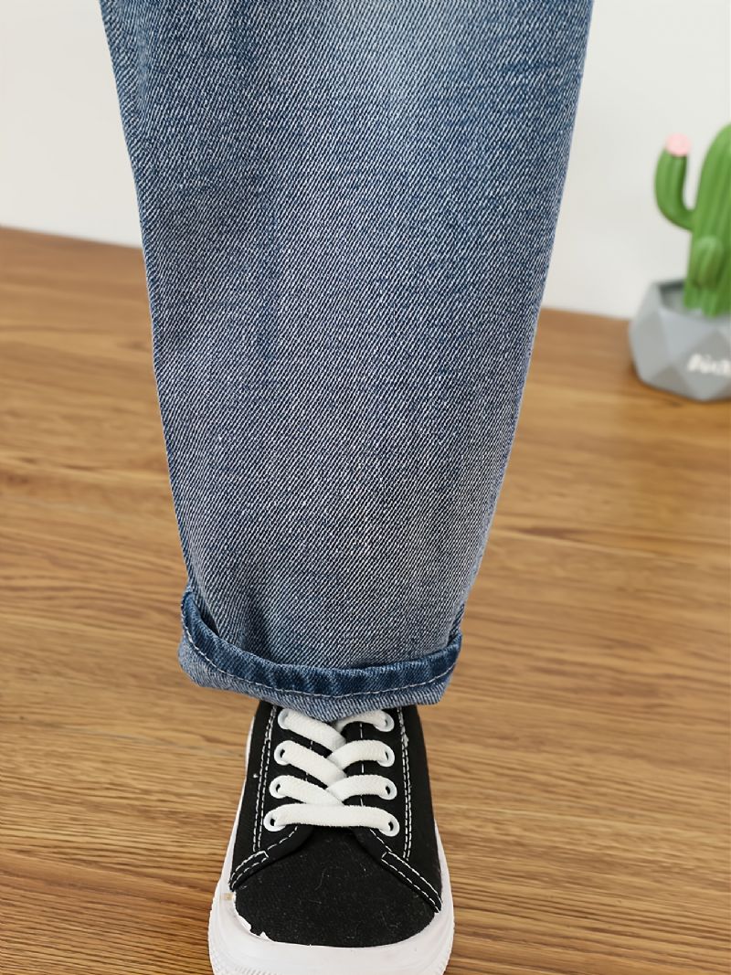 Barne Denim Casual Ripped Jeans Vår Høst