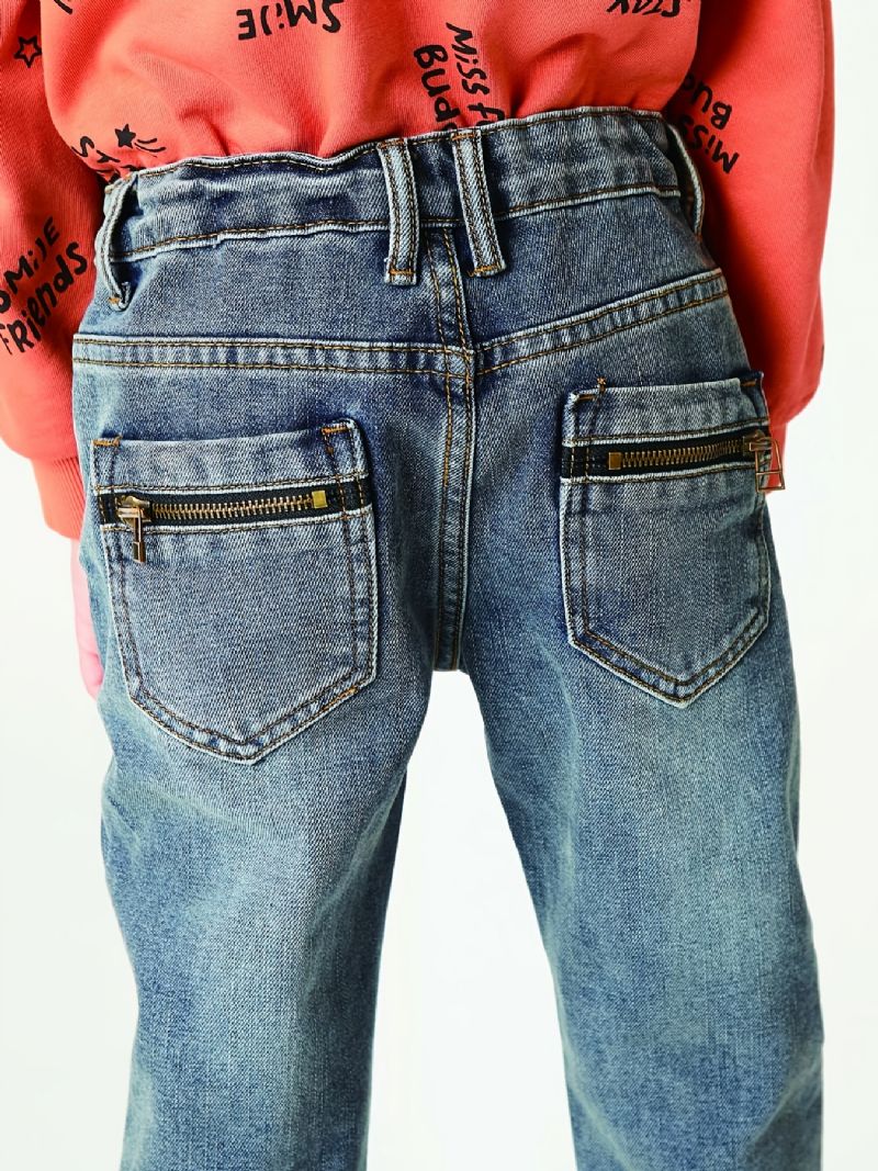 Guttens Faded Regular Fit Washed Denim Jeans Barneklær