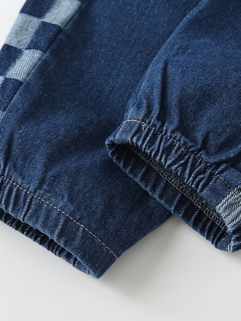 Gutter Avsmalnende Jeans Elastisk Linning For Høst Og Vinter Ny