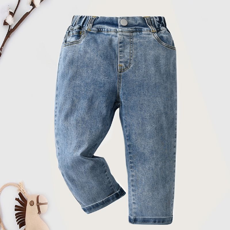 Gutter Casual Lyseblå Stretch Denim Jeans For Vår Høst
