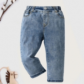 Gutter Casual Lyseblå Stretch Denim Jeans For Vår Høst