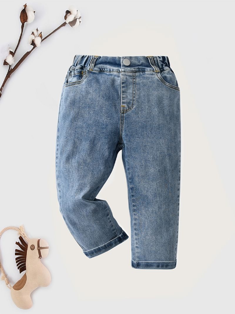 Gutter Casual Lyseblå Stretch Denim Jeans For Vår Høst