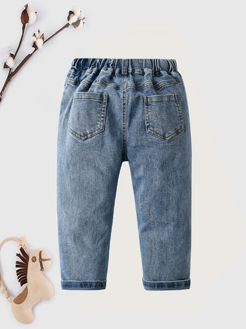 Gutter Casual Lyseblå Stretch Denim Jeans For Vår Høst