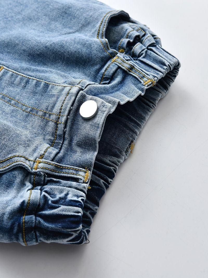 Gutter Casual Lyseblå Stretch Denim Jeans For Vår Høst