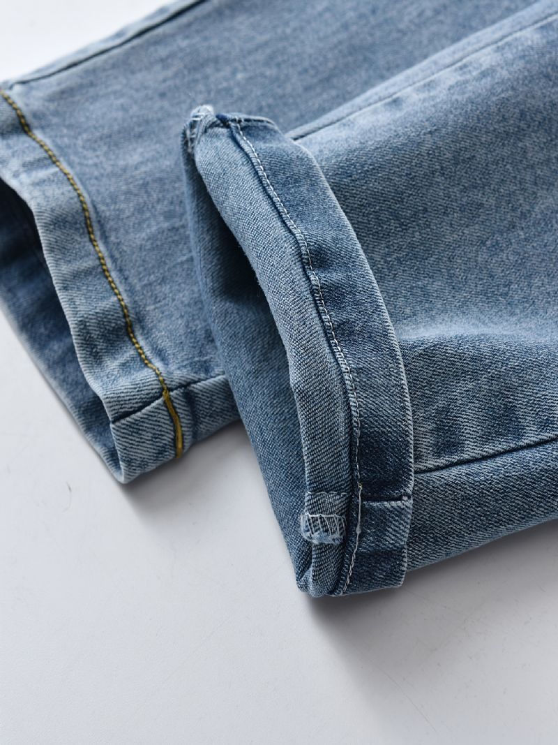 Gutter Casual Lyseblå Stretch Denim Jeans For Vår Høst