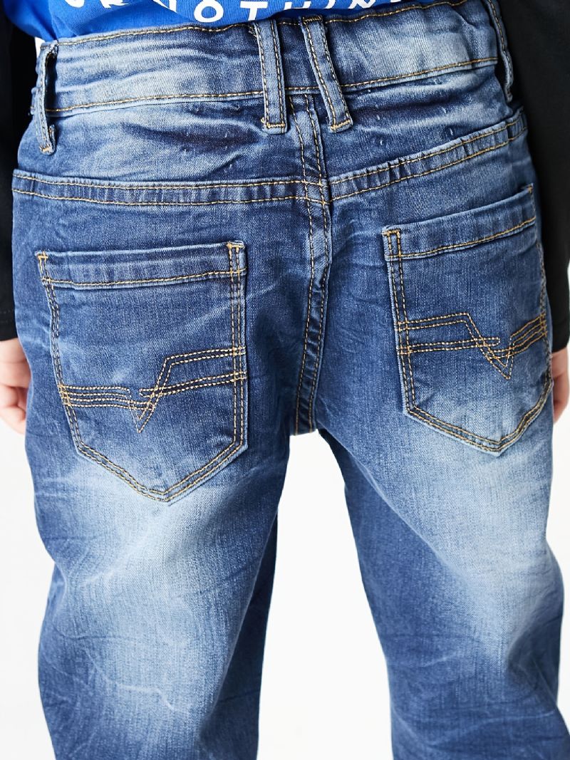 Gutter Faded Button Regular Fit Denim Jeans Barneklær