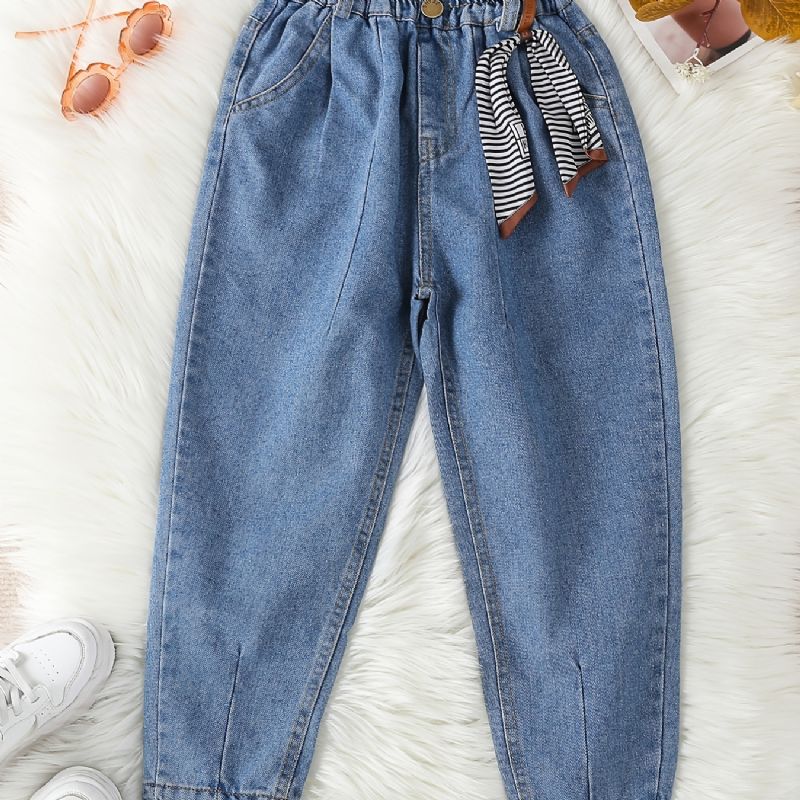 Jenter Casual Enkel Vintage Denim Jeans Med Lommer Til Vinteren