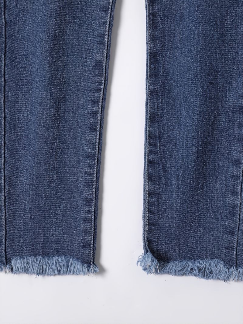 Jenter Casual Fasjonable Blå Denim Jeans