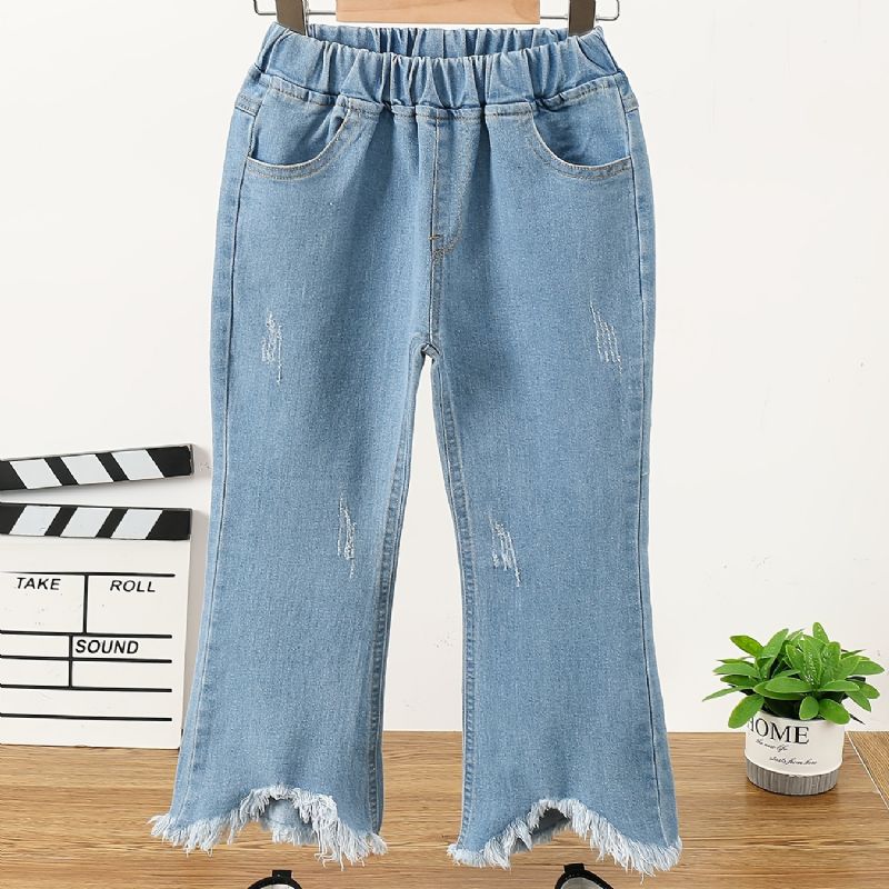 Jenter Enkel Mote Casual Denim Flared Jeans