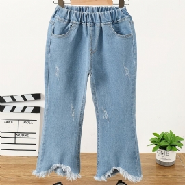 Jenter Enkel Mote Casual Denim Flared Jeans