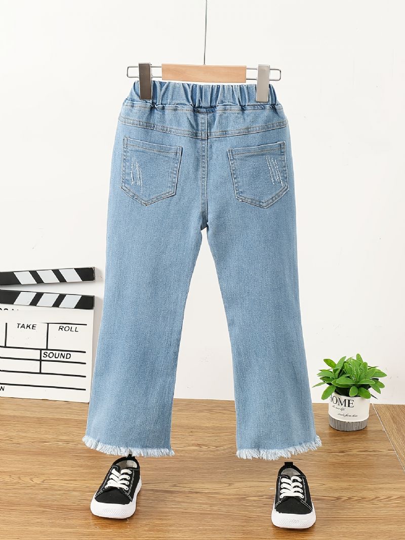 Jenter Enkel Mote Casual Denim Flared Jeans