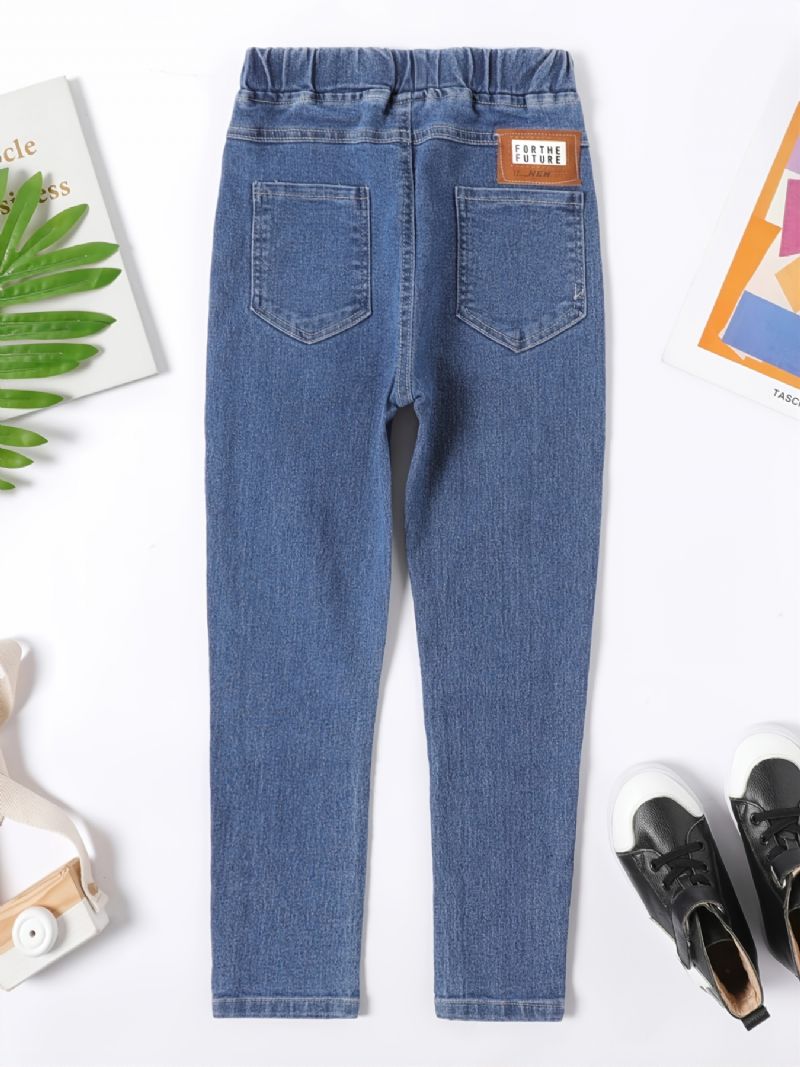 Jenter Enkel Mote Denimbukser Uformelle Jeans