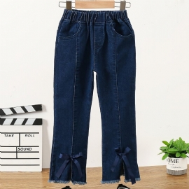 Jenter Enkel Motesløyfe Denim Flared Jeans