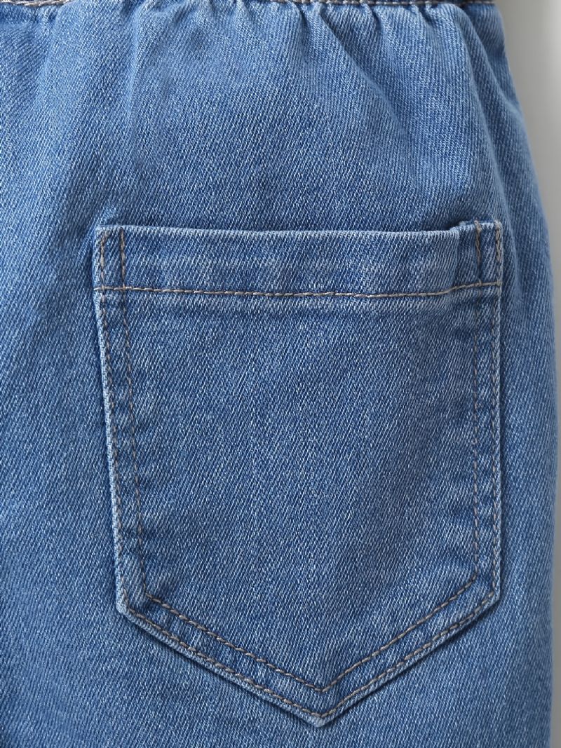 Jenter Flared Jeans Comfort Denim Bukser Med Elastisk Linning