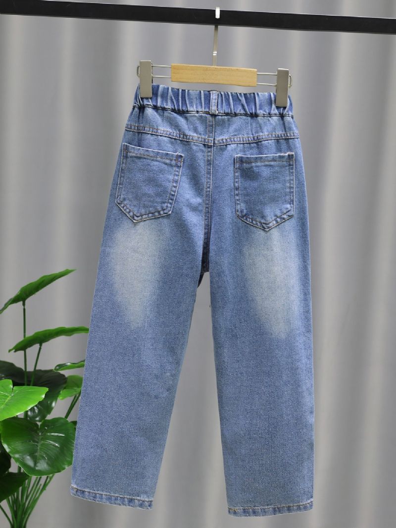 Jenter Ripped Jean Distressed Denimbukser