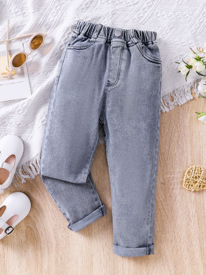 Solid Casual Jeans For Barn