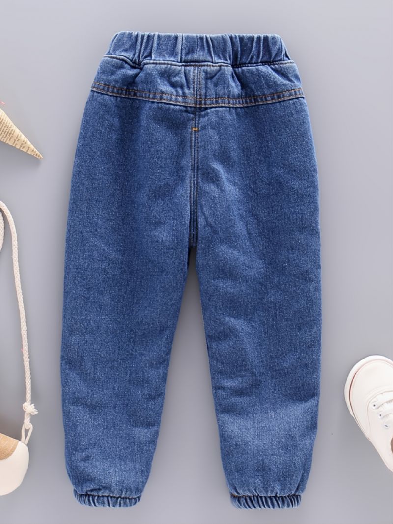 Solid Denimbukser For Gutter