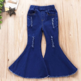 Toddler Jenter Flare Leg Pant Ripped Jeans