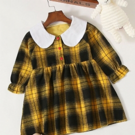 2023 Høst Vinter Ny Jentebaby Lapel Dress