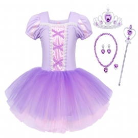 Baby Jenter Ballettkjole Kortermet Kjole Danse Tutu Prinsesse Bursdagsfest Fancy Kostyme