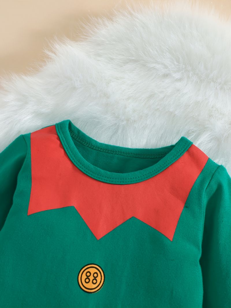 Baby Jenter Bodysuit & Tutu-skjørt & Sløyfe Pannebåndsett Nyfødt Babysett Til Jul
