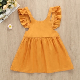 Baby Jenter Solid Ruffle Dress Bursdag