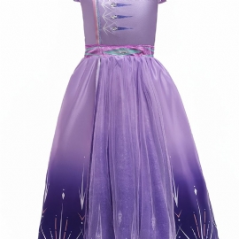 Jenter Elegant Princess Dress Costume For Performance Formell Anledning Lilla