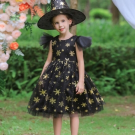 Jenter Princess Star Print Dress
