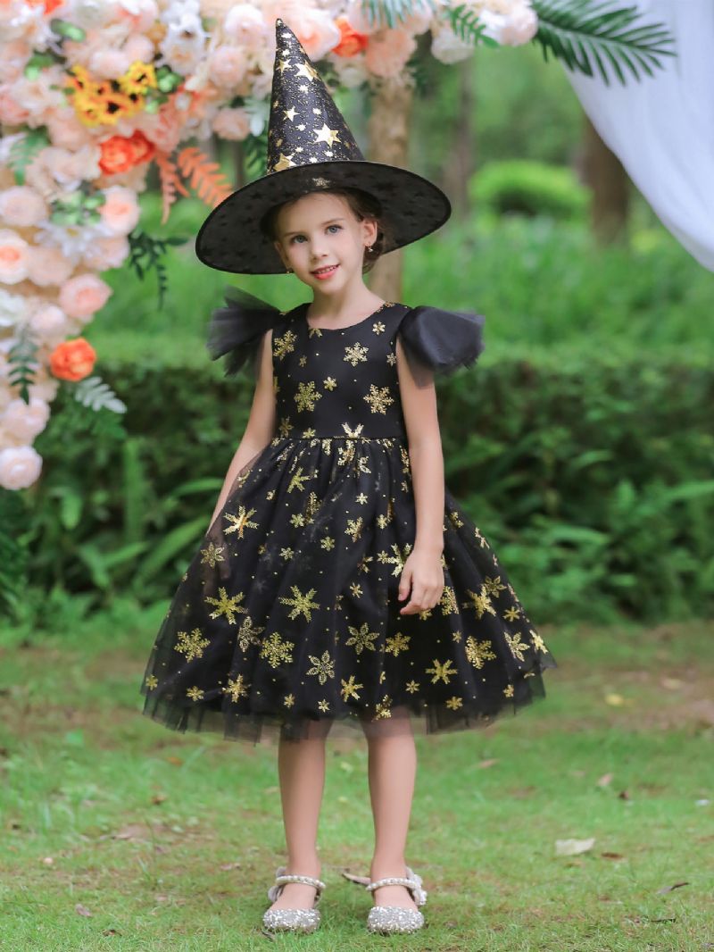 Jenter Princess Star Print Dress