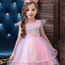 Jenter Vintage Elegant Princess Dress For Bryllupsfest Formell Anledning