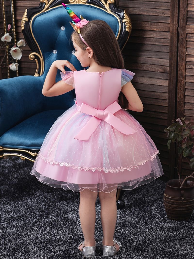 Jenter Vintage Elegant Princess Dress For Bryllupsfest Formell Anledning