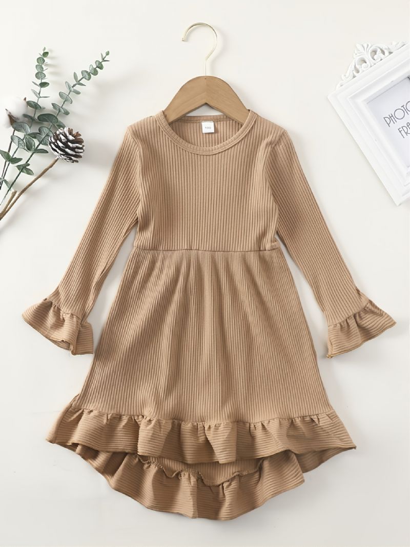 Småbarn Jenter Casual Solid Chain Dress