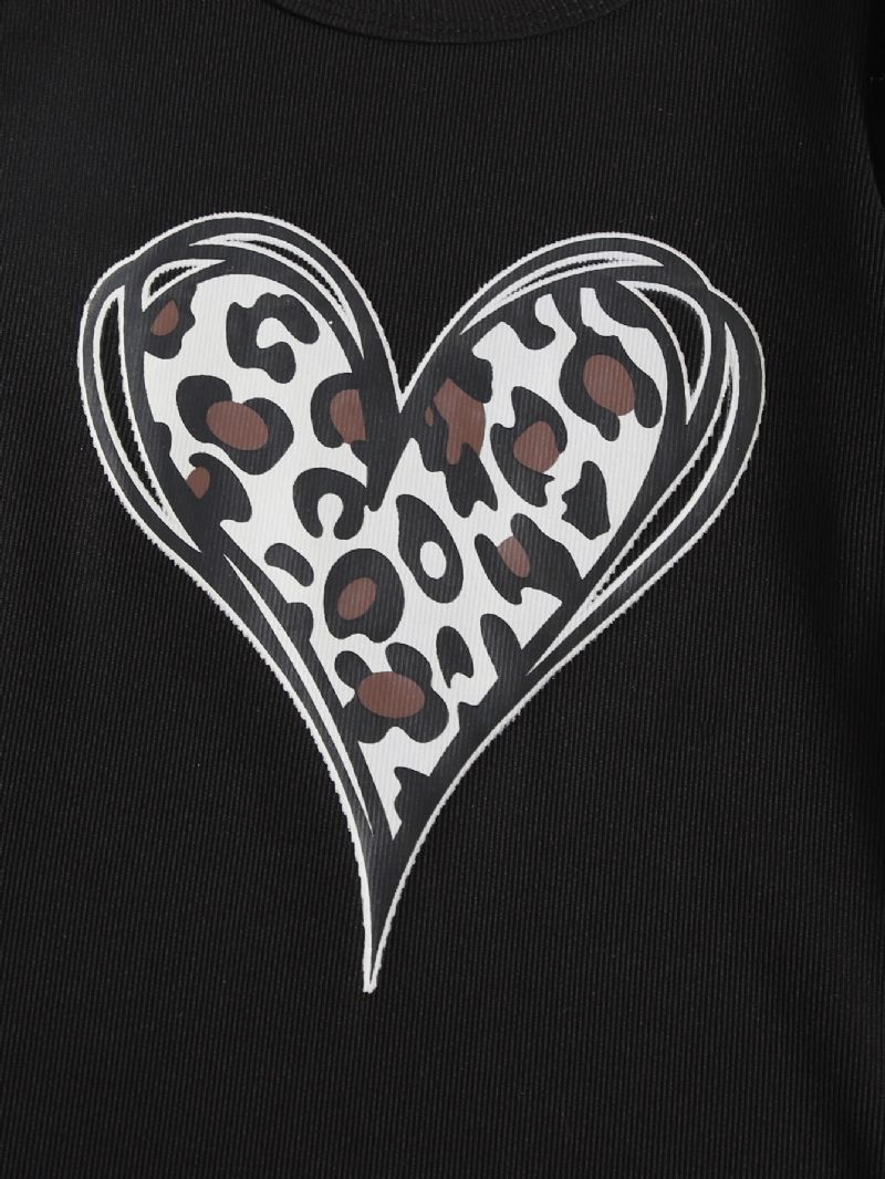 Toddler Jenter Heart Printed Black Dress