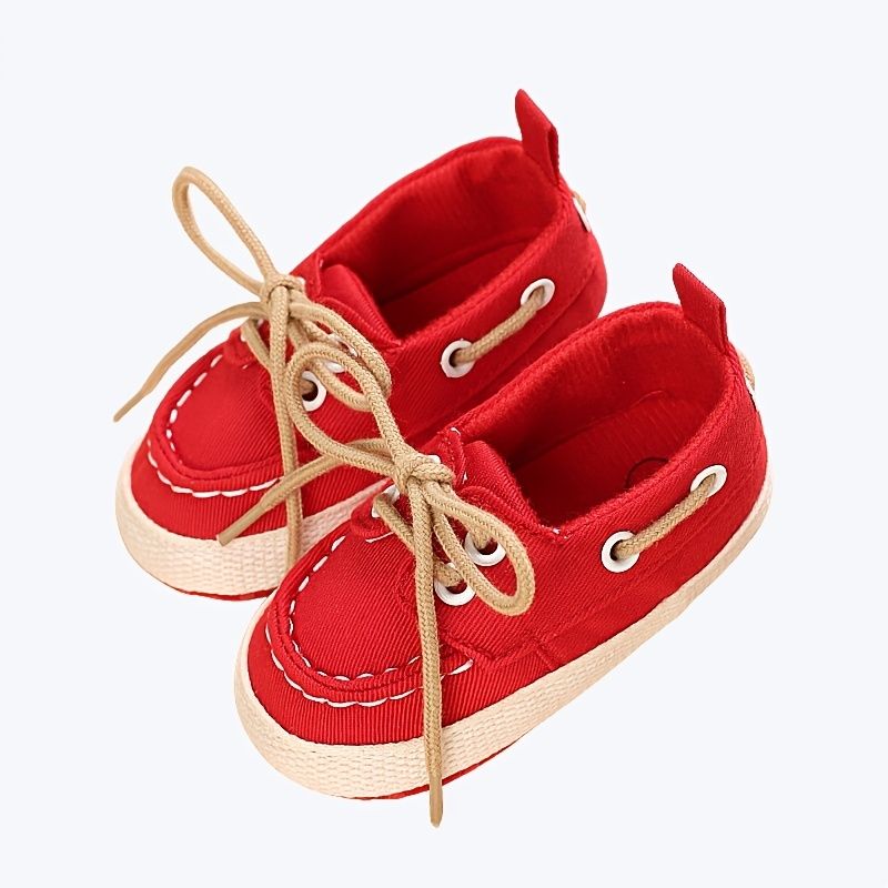 Baby Gutter Casual Canvas Loafers Lette Snøresko Til Våren