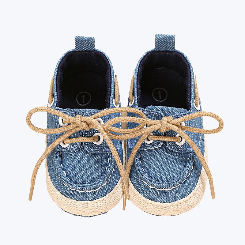 Baby Gutter Casual Canvas Loafers Lette Snøresko Til Våren