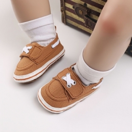 Baby Gutter Walking Shoes Canvas Casual Småbarn Sko Myk Såle Sneaker Crib Sko