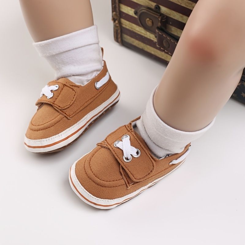 Baby Gutter Walking Shoes Canvas Casual Småbarn Sko Myk Såle Sneaker Crib Sko