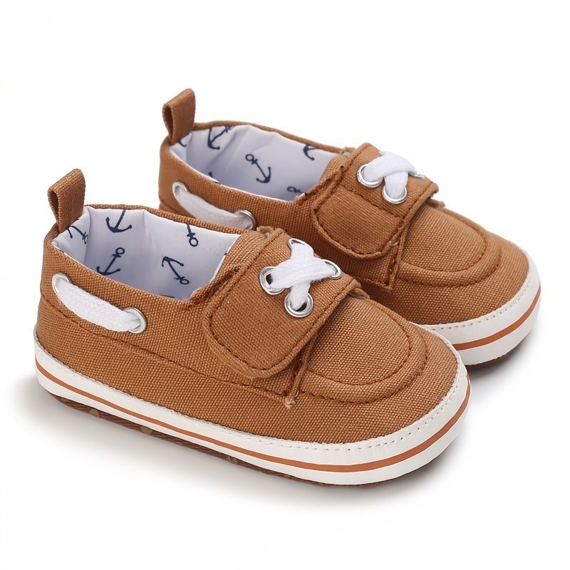 Baby Gutter Walking Shoes Canvas Casual Småbarn Sko Myk Såle Sneaker Crib Sko