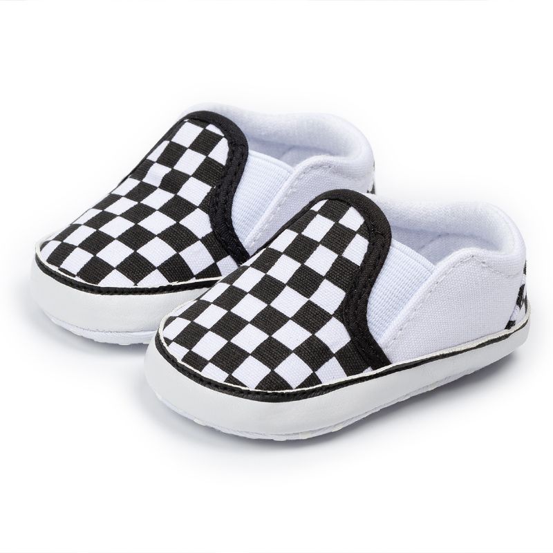 Baby Jenter Canvas Casual Sneakers Soft Sole Loafers First Walking Skate Crib Sko